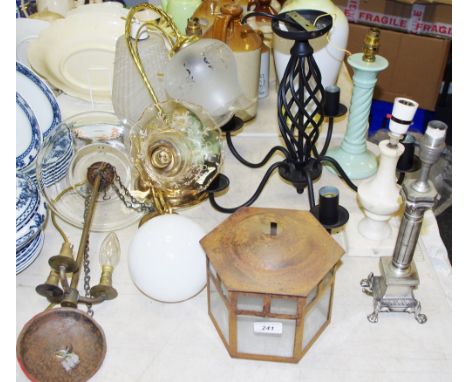 Lighting - ceiling shades; other ceiling  lamps; table lamps, etc