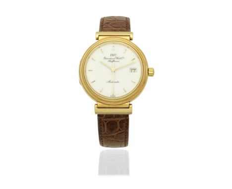 IWC. An 18K gold automatic calendar wristwatchModel: Da VinciReference: 4850Date: Circa 1972Movement: 25-jewel Cal.8541 autom