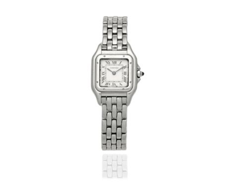 Cartier. A lady's stainless steel quartz bracelet watchModel: PanthèreReference: 1320Date: Circa 1990Movement: 4-jewel Cal.15