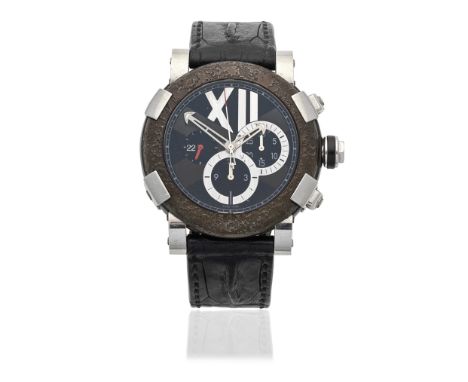 Romain Jerome. A Limited Edition stainless steel and PVD automatic wristwatchModel: Titanic-DNAReference: CH.T.OXY3.11BB.00, 