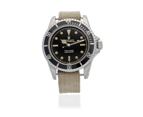 Rolex. A fine stainless steel automatic wristwatch with pointed crown guardsModel: SubmarinerReference: 5512Date: Circa 1962M