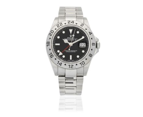 Rolex. A stainless steel automatic calendar bracelet watch with dual time zoneModel: Explorer IIReference: 16570Date: Purchas