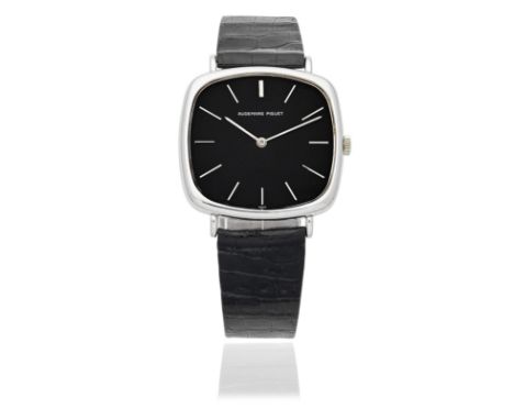 Audemars Piguet. An 18K white gold manual wind cushion form wristwatchReference: 5408Date: Circa 1980Movement: 18-jewel Cal.K