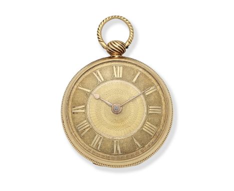 Samuel Allport, Birmingham. An 18K gold key wind open face pocket watchDate: London Hallmark for 1817Movement: Gilt full plat