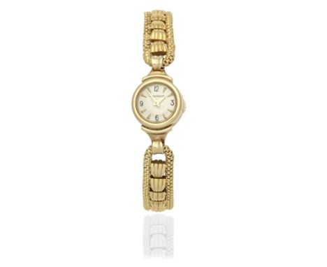 Jaeger-LeCoultre. A lady's 9K gold manual wind bracelet watchReference: 1548Date: Circa 1951Movement: Jewelled manual wind, N