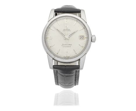 Omega. A stainless steel automatic calendar wristwatchModel: SeamasterReference: 2849-1 SCDate: Circa 1954Movement: Rose gilt
