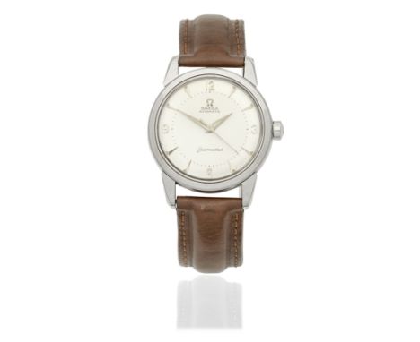 Omega. A stainless steel automatic wristwatchModel: SeamasterDate: Circa 1958Movement: 19-jewel Cal.501 automatic, adjusted t