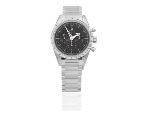 Omega. A Limited Edition stainless steel manual wind chronograph bracelet watchModel: Speedmaster, Limited Edition Trilogy 19