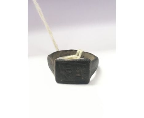 A Sassanian ring from the ancient Persian empire circa 7-8th century AD, as pictured.