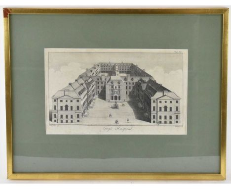 WILLIAM HENRY TOMS (1700-1765); an 18th century engraving, 'Guy's Hospital', 'R. West Delin: 1738', detailed as page no. 667,