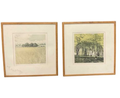 † PHIL GREENWOOD; a signed limited edition print, 'Copice', signed and dated 81 lower right and numbered 120/250 lower left, 
