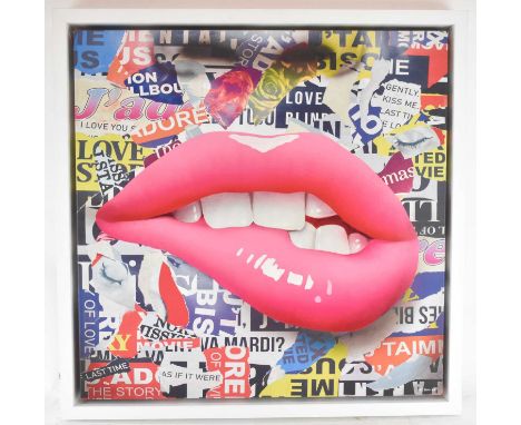 † RERUN; a hand embellished print on canvas, 'Temptation', signed lower right and numbered 21/150, with certificate of authen