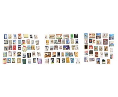 A collection of approximately one hundred assorted collectors' packs of playing cards, including Guinness, Russian Tales, Bel