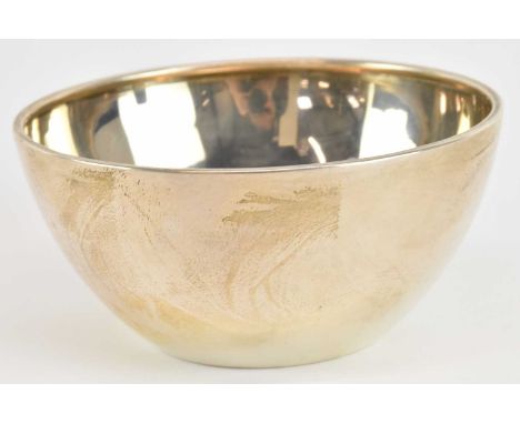 A Swedish silver circular bowl, inscribed to the base 'Henry Dunker' and Swedish presentation inscription, diameter 12cm, app