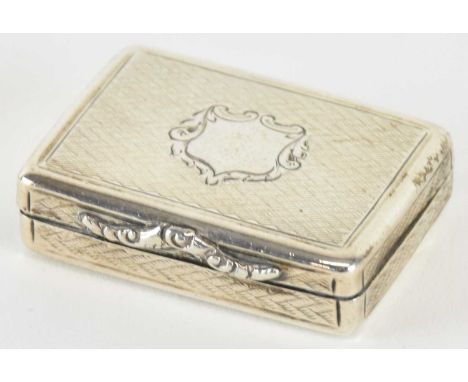 G R COLLIS &amp; CO; a Victorian hallmarked silver vinaigrette, Birmingham 1841, 3.2 x 2.2cm, approx 14.9g.