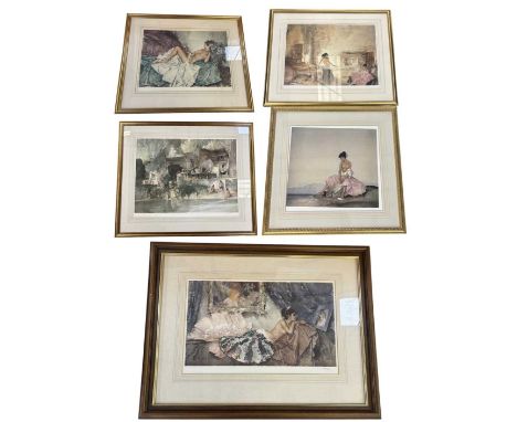 WILLIAM RUSSELL FLINT (1880-1969); a limited edition print, 'In Sunny Perigord', numbered 158/850 in pencil lower right, 54.5
