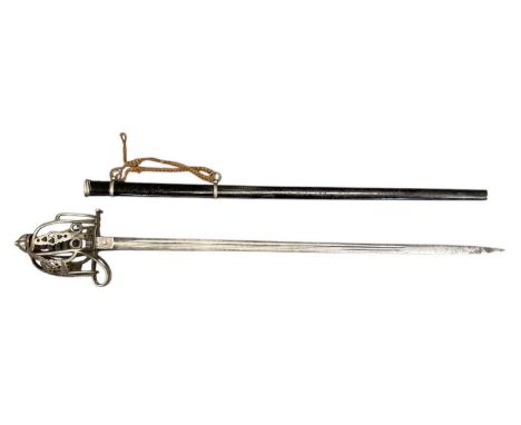GARDINER &amp; CO OF GLASGOW; a Victorian 1845 pattern Infantry Officer's sword, with Scottish Borders basket handle, length 