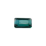 4.40ct Großer Indigolith (Grün-Blauer) Turmalin