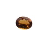 5.44ct leuchtender Citrin (Quarz), OVAL