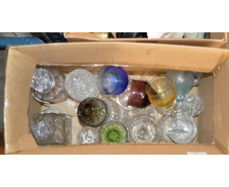 BOX WITH VARIOUS USING CUT CRYSTAL &amp; GLASS WARE     