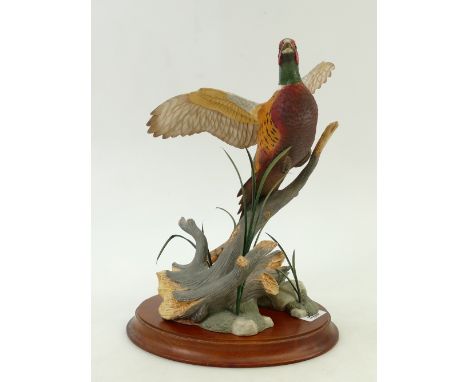 Franklin Mint The Ring Necked Pheasant: Figure by A J Redisill, height 34cm.