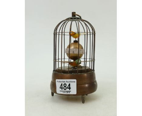 Brass Clock: Brass Bird Cage Clock.