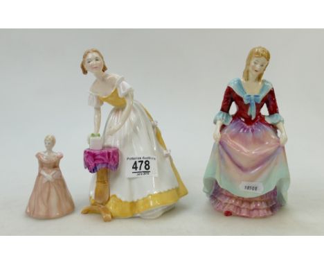 A collection of Lady figures to include Royal Doulton Happy Birthday HN3095, Paragon Lady Anne and small Wade Fair Ladies fig
