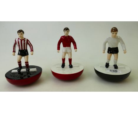 Royal Doulton figures Subbuteo Players: Subbuteo players MCL12 Red and White, MCL12 Red and White Stripes and MCL12 White wit