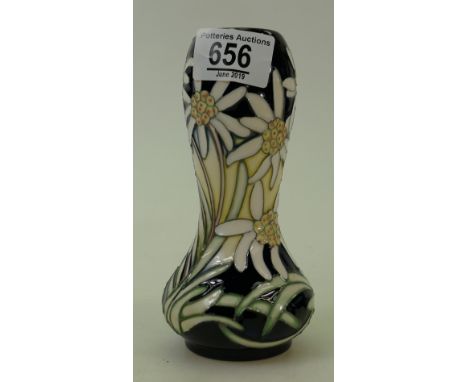 Moorcroft Edelweiss For You Vase: Vase signed by designer Kerry Goodwin. Released for Valentines Day 2019.   Limited Edition 