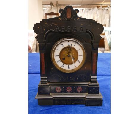 Large Slate Mantle Clock: no pendulum