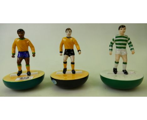 Royal Doulton figures Subbuteo Players: Subbuteo players MCL12 Yellow and Black, MCL12 Green on White hoops and MCL12 Yellow 