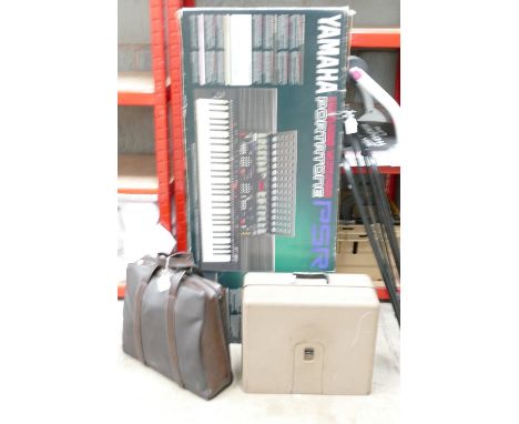 Mixed Collection: includes Boxed Yamaha PSR400 electronic keyboard &amp; stand, together with mid century typewriter and sewi
