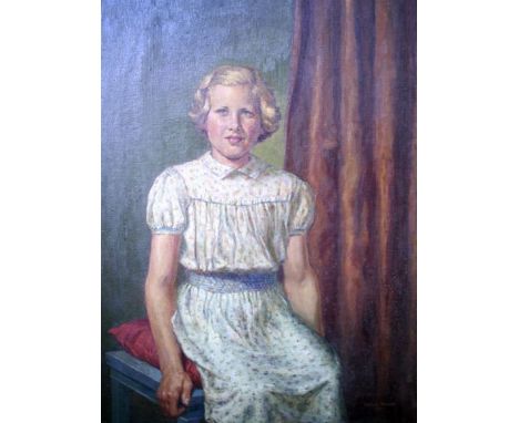 Michael Noakes (1933-)oil on canvasPortrait of a girlsigned and dated 195336 x 28in.