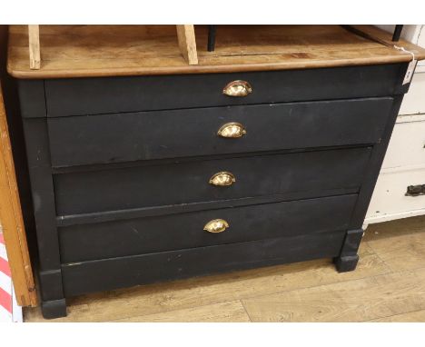 A French painted commode W.120cm