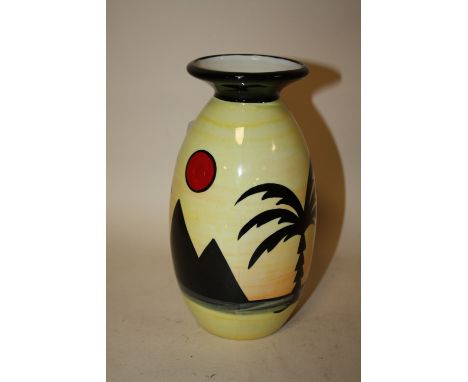 A LORNA BAILEY PYRAMIDS CERAMIC VASE