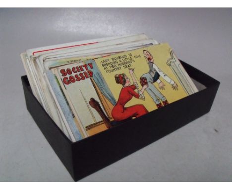 A COLLECTION OF VINTAGE HUMOROUS / SEASIDE THEMED POSTCARDS (APPROX 70)