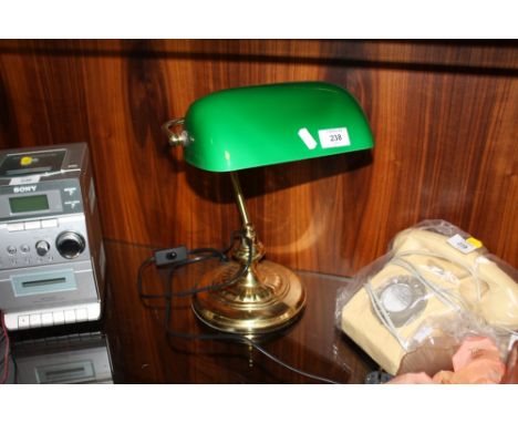 A MODERN BANKERS LAMP