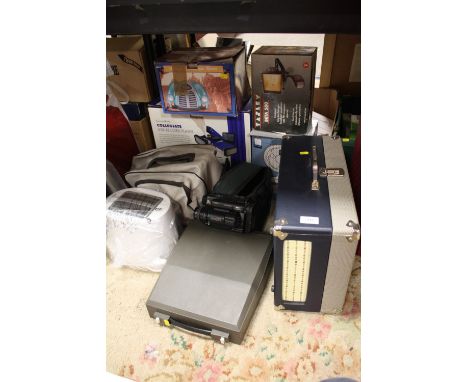 A QUANTITY OF ELECTRICALS TO INCLUDE A CROSLEY RECORD PLAYER, TYPEWRITER ETC,