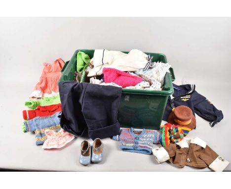 A box of Teddy Bear and Doll's clothes and other kids clothes, thank you for looking at this lot which is being sold on behal