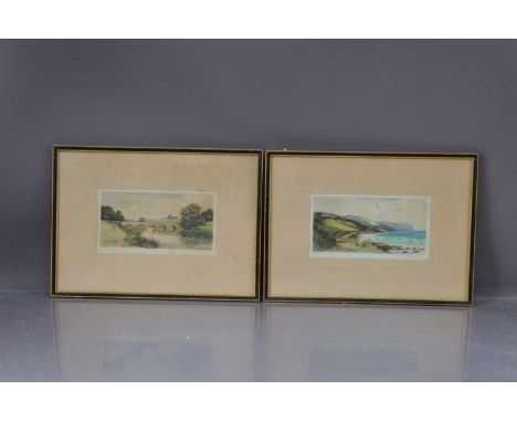 Original proof etchings by R Cresswell Shawsbridge on the Lagoon and Blackhead 12cm x 25cm, thank you for looking at this lot