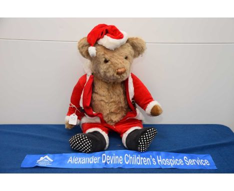 A vintage Invicta Teddy Bear, AF, 66cm, in Father Christmas suit and hat, thank you for looking at this lot which is being so