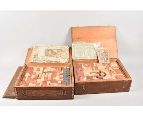 Two vintage Architectural Construction sets in wooden boxes, As Found, thank you for looking at this lot which is being sold 
