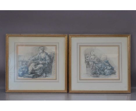 IMPORTANT ANNOUNCEMENT: THESE ARE PRINTS: A Pair of prints after Francoise Guerin in frame. 24cm x 28cm, thank you for lookin