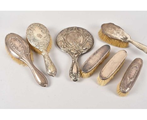 Seven silver dressing items, As Found, thank you for looking at this lot which is being sold on behalf of The Alexander Devin