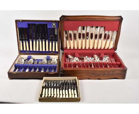 Two-part canteens of cutlery and a set of fish eaters, thank you for looking at this lot which is being sold on behalf of The