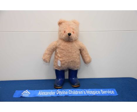 A vintage Paddington Teddy Bear by Gabrielle Designs, AF, 50cm, in blue Wellington boots, thank you for looking at this lot w