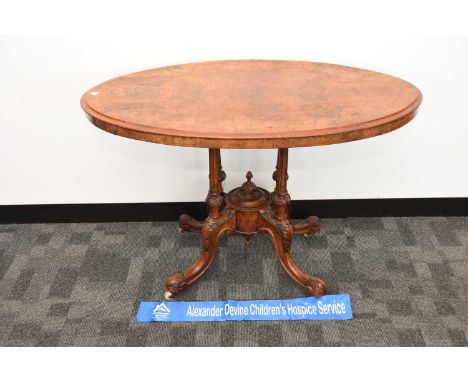 A Victorian walnut veneered and inlaid occasional table, AF, 106cm wide, thank you for looking at this lot which is being sol