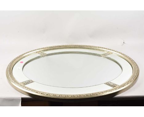 Large oval mirror 97cm high, thank you for looking at this lot which is being sold on behalf of The Alexander Devine Children