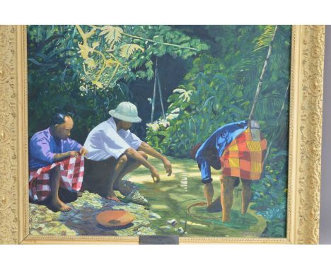 Dalton Brown (Malaysian 20th Century) "The Source" (Circa 1960), oil on board, signed lower right, 50 cm by 60 cm, Provenance