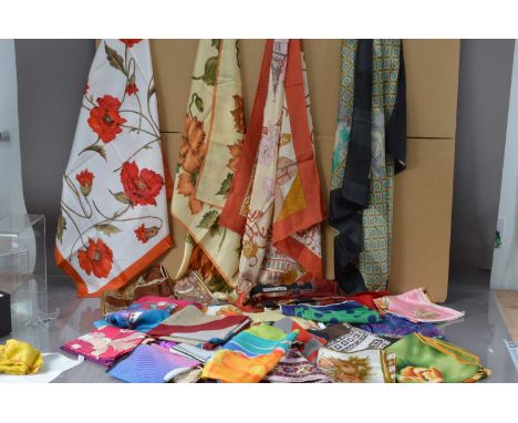 A large collection of silk and other scarves, natural and manmade fibres, approx. 35, thank you for looking at this lot which